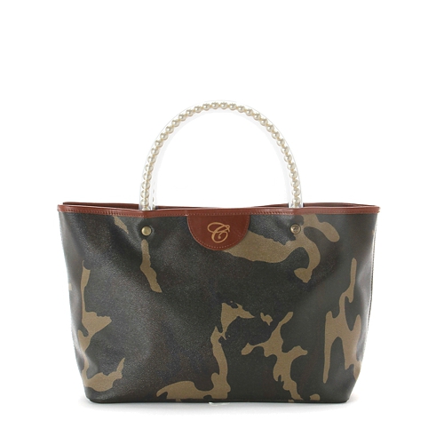 PVC coated Canvas Wide Tote Camouflage