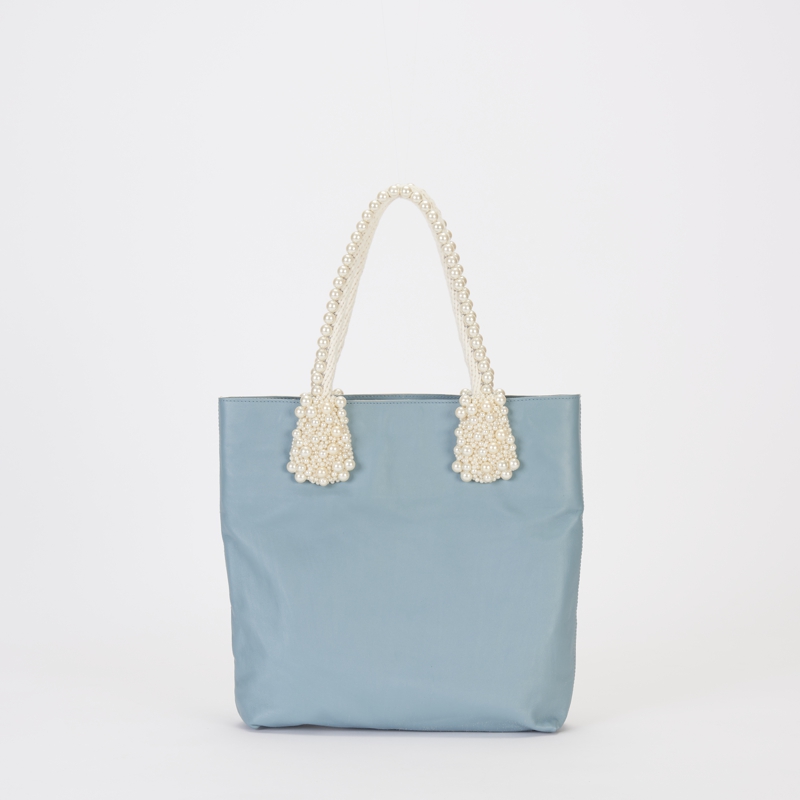 SHEEP LEATHER TOTE ROPE × PEARL / SMALL