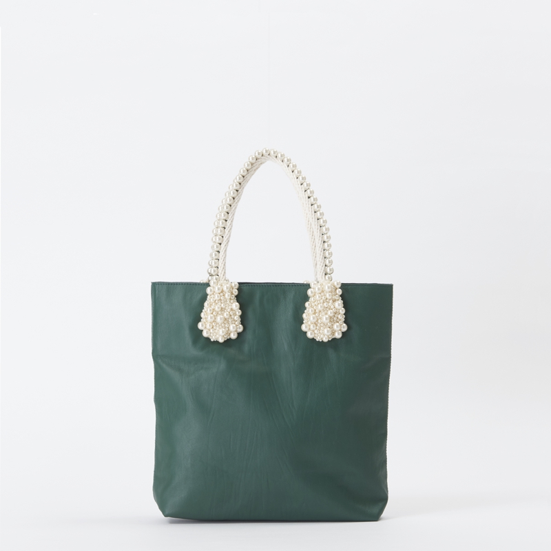 Sheep leather Tote Rope x Pearl Handle/Small