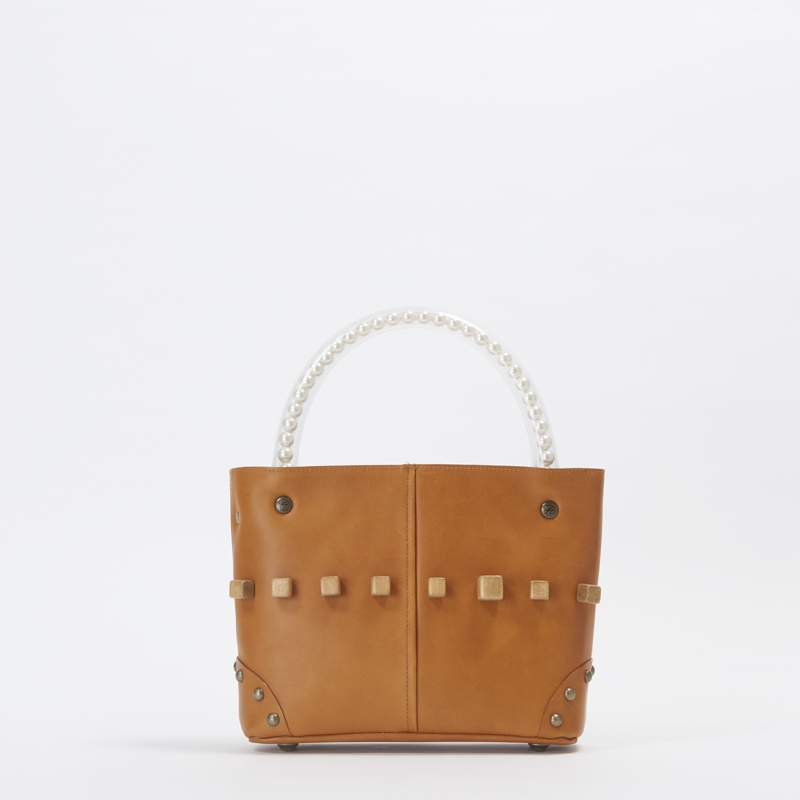 Pearl Handle Tote Small / Floating Wood Cubes