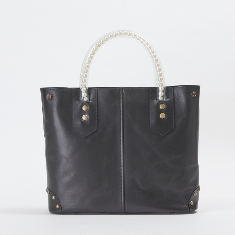 FLOATING PEARL HANDLE TOTE BAG / MEDIUM